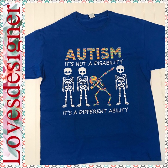 Fruit of the Loom Other - NWT Cool Autism Awareness Skeleton Tee T-Shirt L